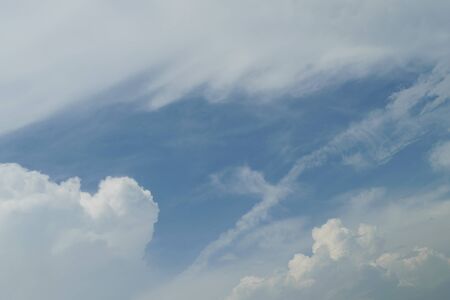 Nature cloudscape with blue sky and white cloud