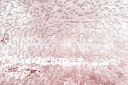 Metal rust wall texture background, 3d block styleの写真素材