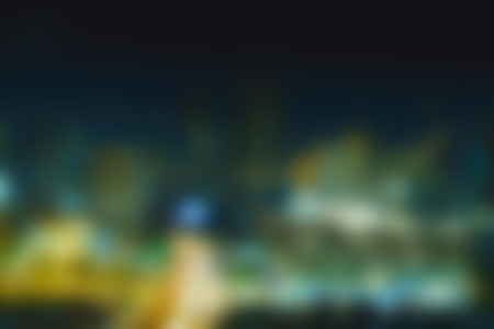 Blurred Nighttime of Bangkok city. Bangkok is the capital and the most populous city of Thailand.の写真素材