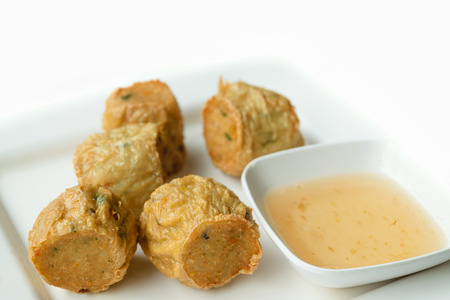 Deep Fried Chicken Roll Gai-Jor, Thai food