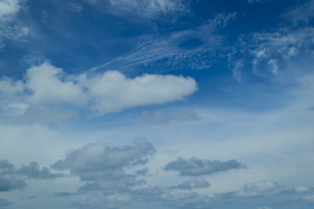 Nature cloudscape with blue sky and white cloudの写真素材