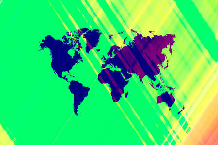 Art illustration abstract background with world mapの写真素材