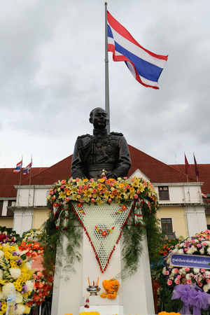 Bangkok, Thailand - September 14, 2015 : The State Railway of Thailand hold the Purachatra Remembrance Day to honor the previous commander.のeditorial素材