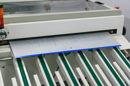 Blueprint printing machine working in printery
