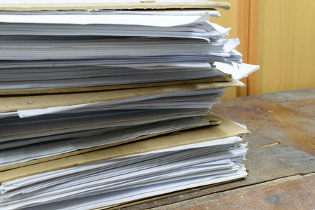 Files in old folder stacking up in a messy order.