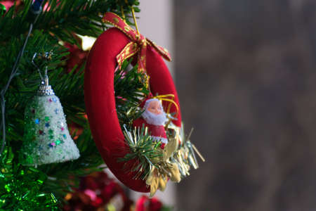 Christmas tree decoration for merry christmas Xmas and happy new yearの写真素材