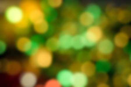 Blurred of Abstract bokeh background of Christmas tree decoration for merry christmas Xmas and happy new year , process in vintage styleの写真素材