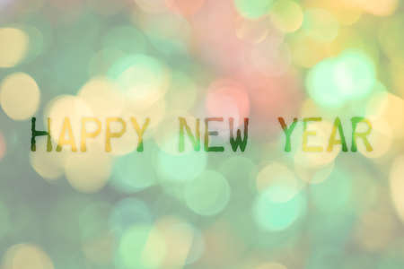 Abstract bokeh background of Christmas tree decoration for merry christmas Xmas and happy new yearの写真素材