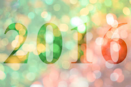 Abstract bokeh background of Christmas tree decoration for merry christmas Xmas and happy new year 2016の写真素材