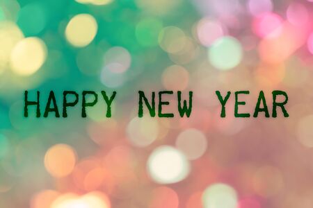 Abstract bokeh background of Christmas tree decoration for merry christmas Xmas and happy new yearの写真素材