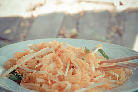 Thai Fried Noodles is name PadThai in Thailandの写真素材