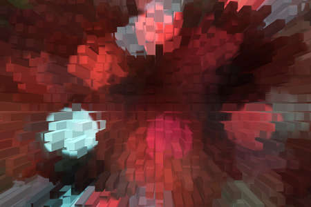 Abstract 3D extrude style bokeh background of light for merry christmas Xmas and happy new year