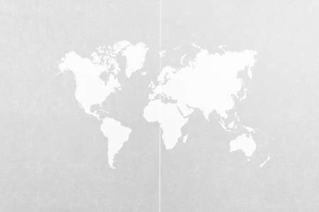 Table tennis wood texture surface white color use for background with world mapの写真素材