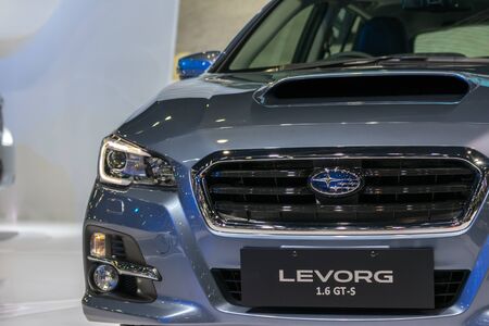 Bangkok, Thailand - December 10, 2015 : Some parts of the car show event. This a open event no need press credentials required.のeditorial素材