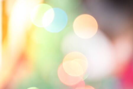 Abstract bokeh background of light for merry christmas Xmas and happy new year , process in soft orange sun light styleの写真素材