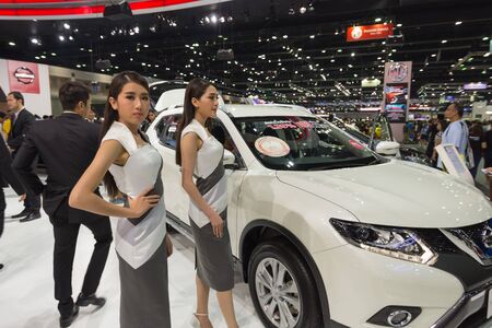 Bangkok, Thailand - December 11, 2016 : Unidentified model on display in Car show event at Bangkok,...