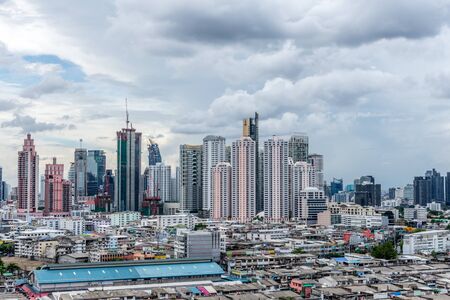 Bangkok, Thailand - June 24, 2016 : Cityscape and transportation in daytime of Bangkok city Thailand. Bangkok is the capital and the most populous city of Thailand.のeditorial素材