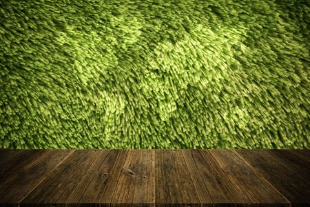 Carpet texture surface natural color use for background , process in vintage style with Wood terrace and world mapの写真素材