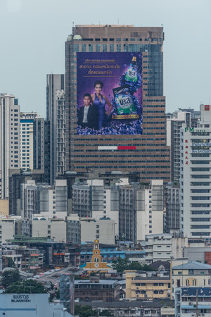 Bangkok, Thailand - May 16, 2017 : Cityscape and building of city in daytime from skyscraper of Bangkok. Bangkok is the capital and the most populous city of Thailand.のeditorial素材