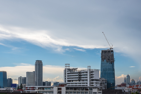Bangkok, Thailand - May 25, 2018 : Cityscape and building of city in daytime from skyscraper of Bangkok. Bangkok is the capital and the most populous city of Thailand.のeditorial素材