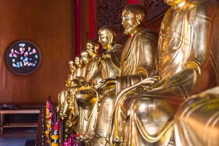 Nonthaburi , Thailand - March 11, 2019 : Wat Boromracha Kanchanapisek Anusorn (Leng Noei Yi 2) is a Chinese temple under the patronage of the Chinese Buddhist Sangha in Thailand or Mahayana Buddhism.のeditorial素材