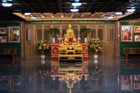 Nonthaburi , Thailand - March 11, 2019 : Wat Boromracha Kanchanapisek Anusorn (Leng Noei Yi 2) is a Chinese temple under the patronage of the Chinese Buddhist Sangha in Thailand or Mahayana Buddhism.のeditorial素材