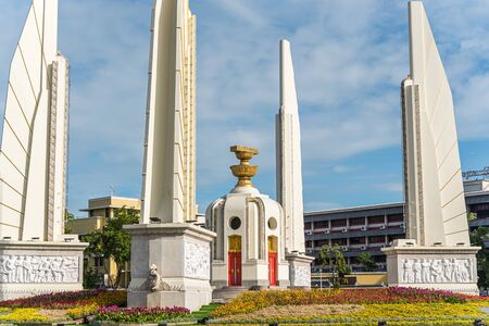 Bangkok, Thailand - August 25, 2019 : Democracy Monument (Anusawari Prachathipat) is public monument...