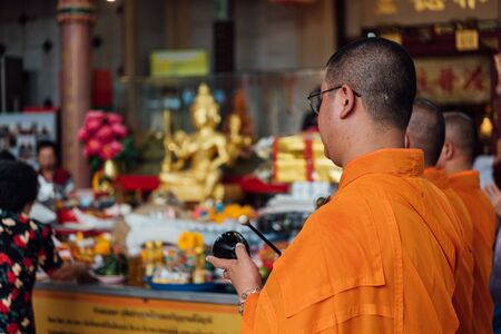 Bangkok, Thailand - August 25, 2019 : Tai Hong Kong on Plab Pla Chai Road. This is where the Por Tek Tueng Foundation began, a charity which takes donations to buy coffins for the poor.のeditorial素材