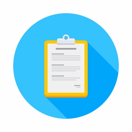 Clipboard Vector, Flat iconのイラスト素材