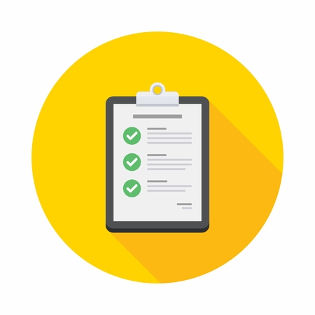 Check list Vector, Flat iconのイラスト素材