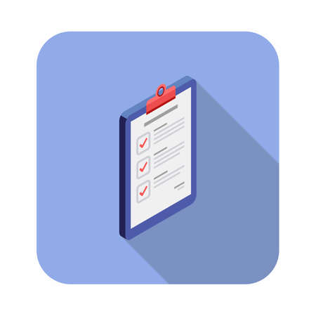 Checklist Isometric right view icon vector isometric.のイラスト素材