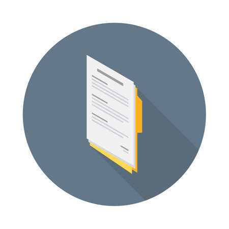 Document Isometric left view icon vector isometric.のイラスト素材