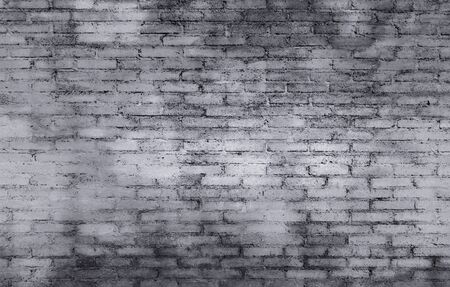 Old brick wall texture background with gray and white color on the surface. with copy space for your...