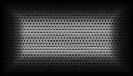 Black abstract vector illustrator . Dark geometric grid background.のイラスト素材