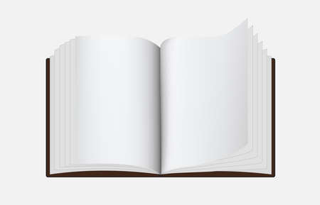 Open book vector illustration isolated on white background.