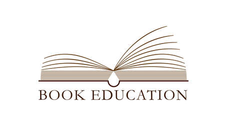 Open book logo vector illustration isolated on white background.のイラスト素材
