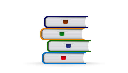 Books stacked vector illustration on white background.のイラスト素材