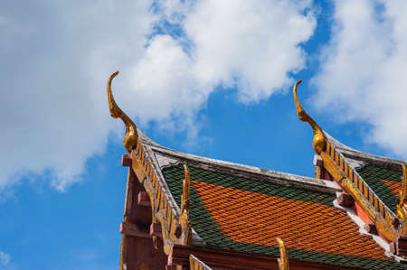 Roof temple in bangkokの写真素材