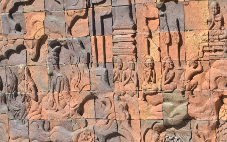 Tile Earthenware material from thai temple
