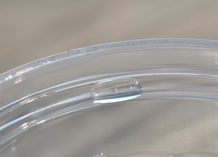 Drops in a glass of water
