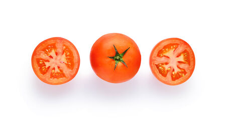 fresh tomatoes isolated on white background