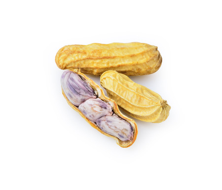 Boiled Peanuts on white background