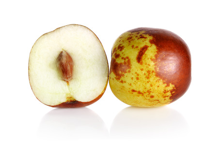 Chinese jujube on white backgroundの写真素材