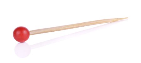 cocktail sticks isolated on white background