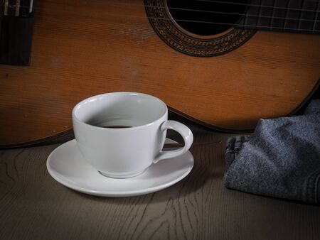 Coffee on holiday with my jeansの写真素材