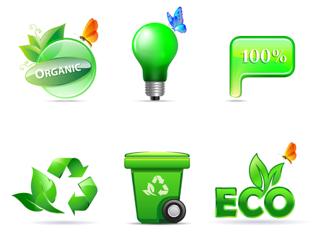 Elements green iconsのイラスト素材