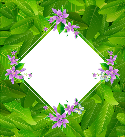 leaf greens summer backgrounds vectorsのイラスト素材