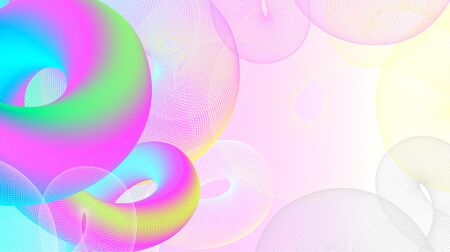 Modern line stroke design vector illustration. Cool gradient shapes composition backgrounds.のイラスト素材