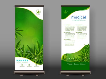 Cannabis or marijauna medical roll up design. vector illustration.のイラスト素材