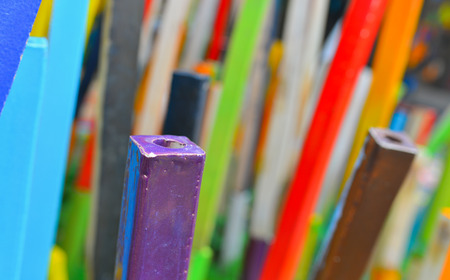 colorful block with blur backgroundの写真素材